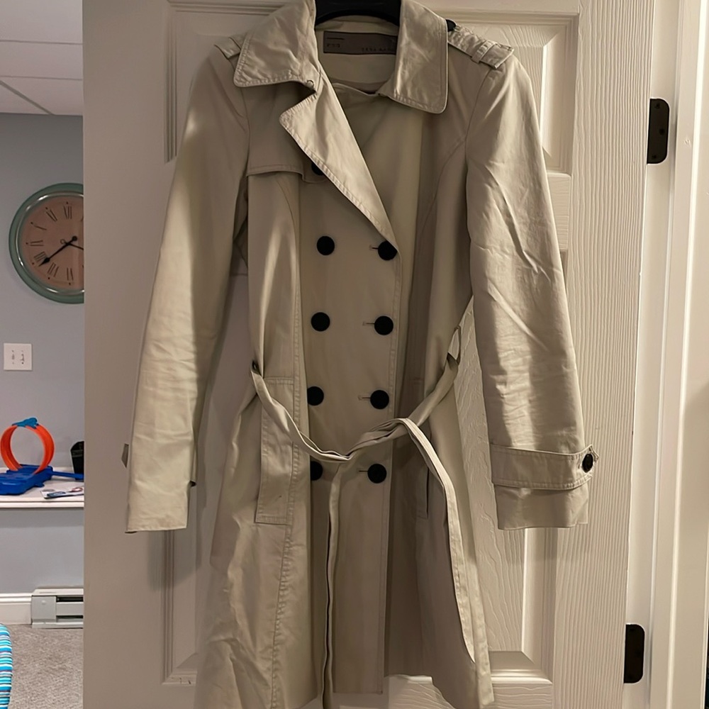 ZARA Basic Trench Coat, Size M